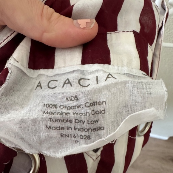 Acacia Swimwear Kids Size P striped overalls - Picture 3 of 3